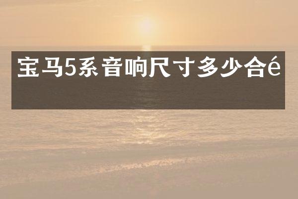 宝马5系音响尺寸多少合适