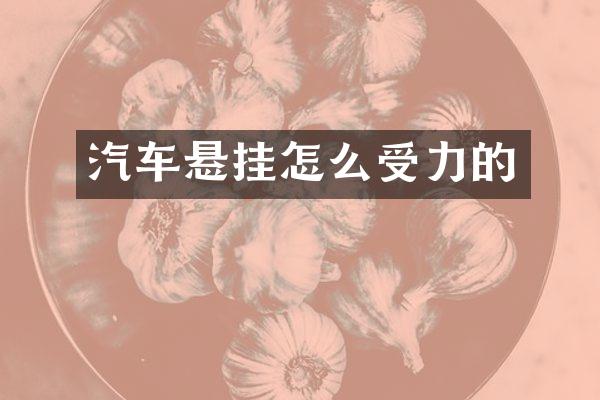 汽车悬挂怎么受力的