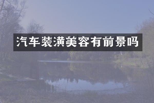 汽车装潢美容有前景吗