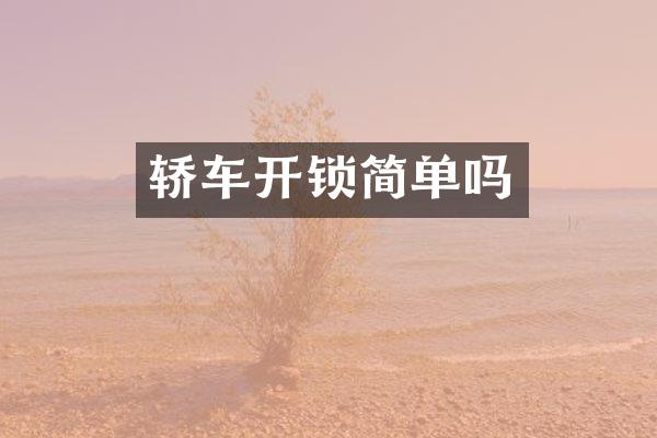 轿车开锁简单吗