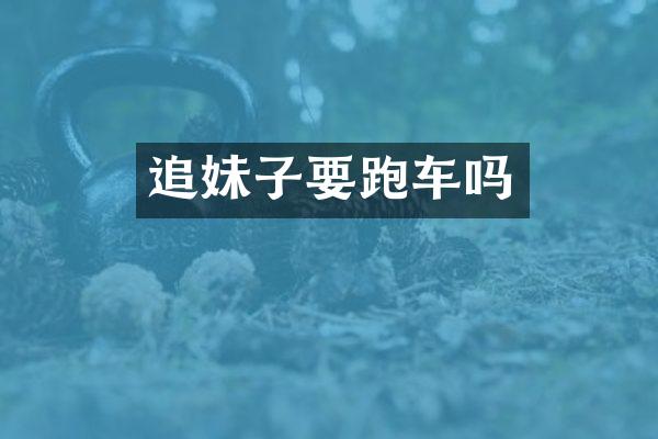 追妹子要跑车吗