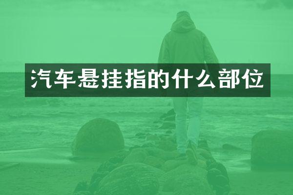 汽车悬挂指的什么部位
