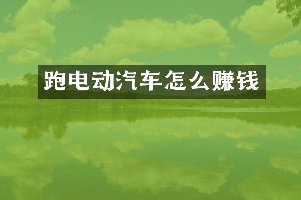 跑电动汽车怎么赚钱