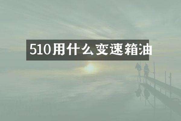 510用什么变速箱油