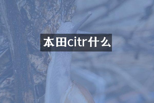本田citr什么