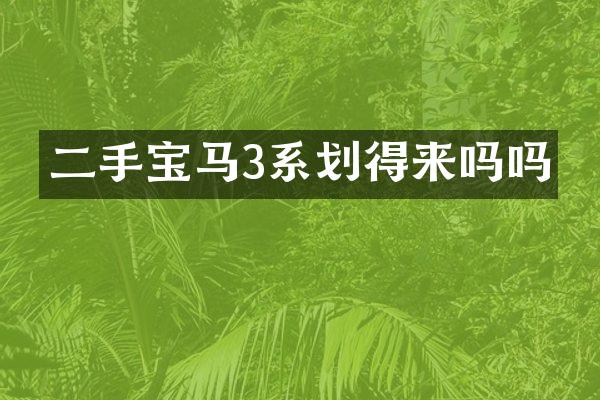 二手宝马3系划得来吗吗