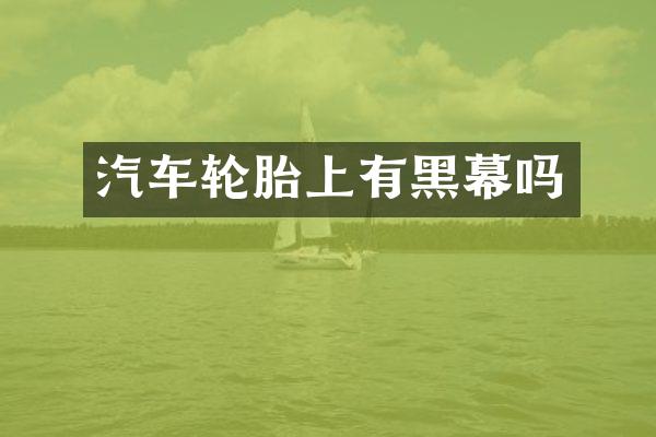 汽车轮胎上有黑幕吗