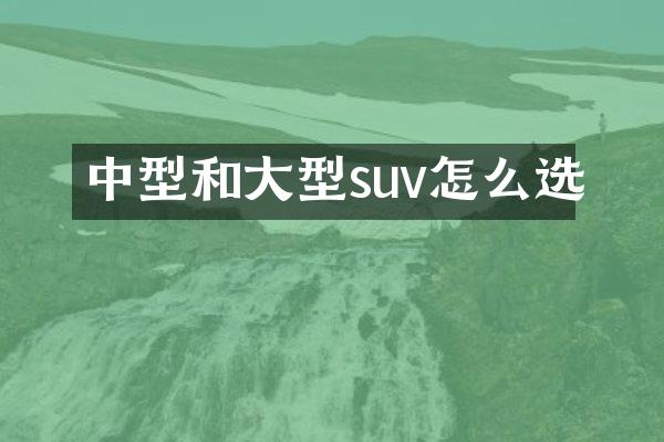 中型和大型suv怎么选