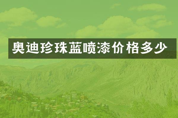 奥迪珍珠蓝喷漆价格多少