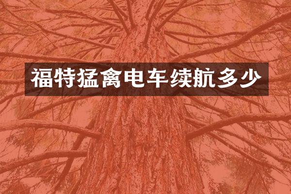 福特猛禽电车续航多少