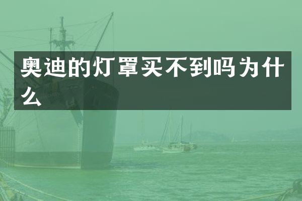 奥迪的灯罩买不到吗为什么
