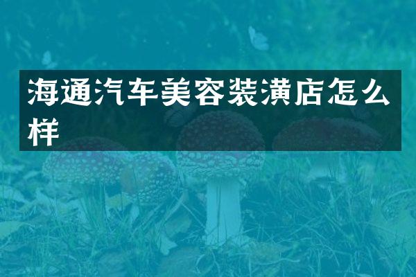 海通汽车美容装潢店怎么样