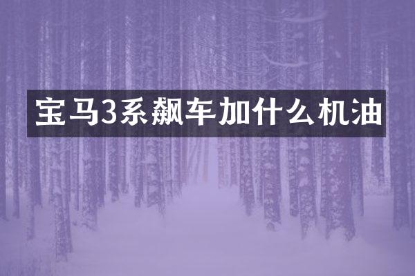 宝马3系飙车加什么机油