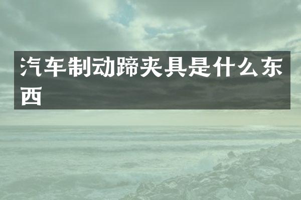 汽车制动蹄夹具是什么东西