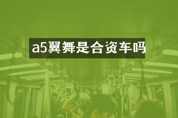 a5翼舞是合资车吗