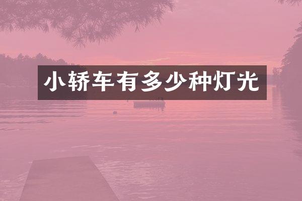 小轿车有多少种灯光