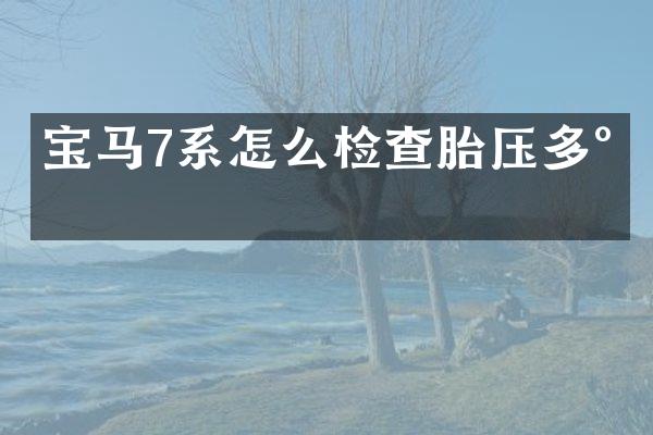 宝马7系怎么检查胎压多少