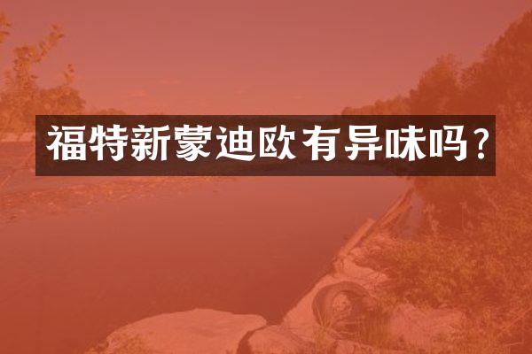 福特新蒙迪欧有异味吗?