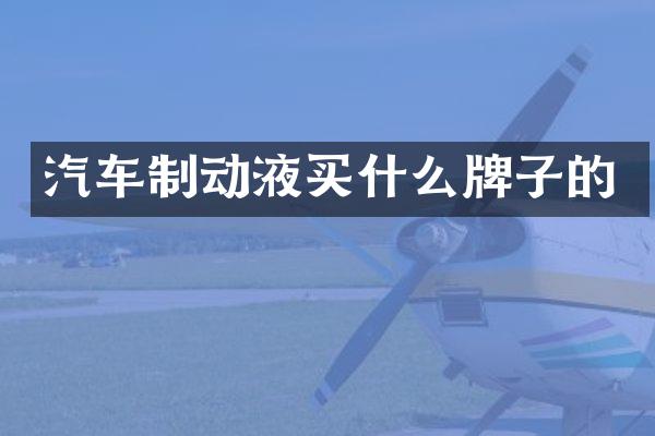 汽车制动液买什么牌子的