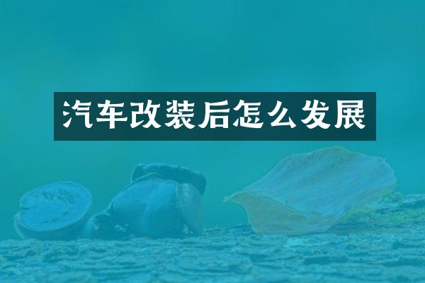 汽车改装后怎么发展
