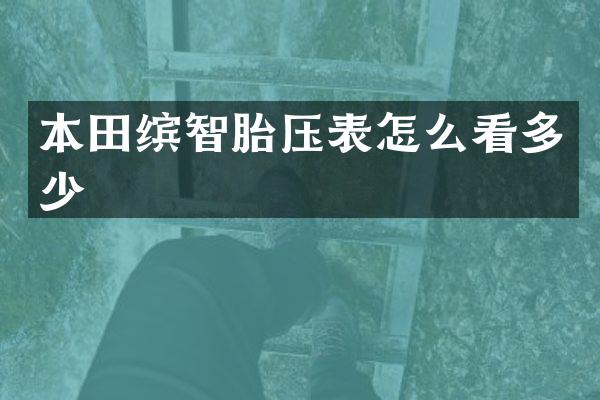 本田缤智胎压表怎么看多少
