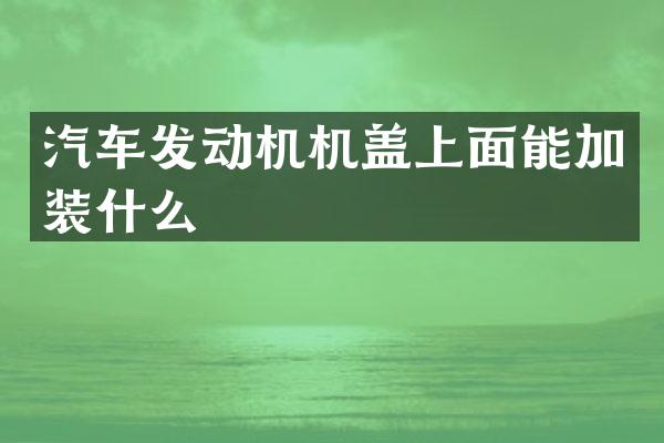 汽车发动机机盖上面能加装什么