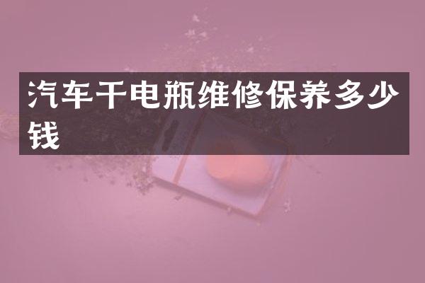 汽车干电瓶维修保养多少钱