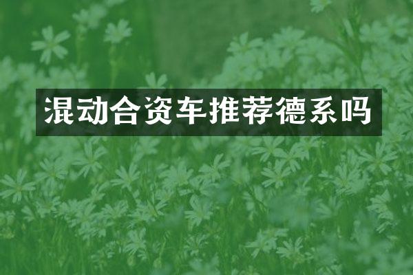 混动合资车推荐德系吗