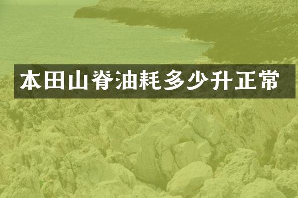 本田山脊油耗多少升正常