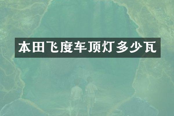 本田飞度车顶灯多少瓦
