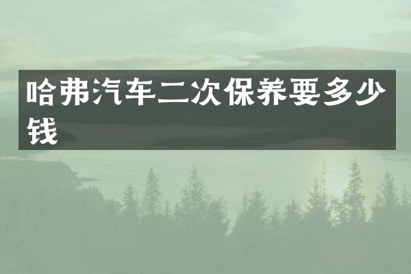 哈弗汽车二次保养要多少钱