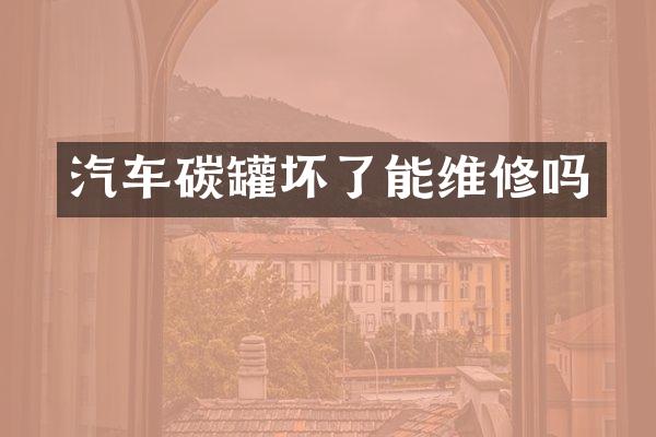 汽车碳罐坏了能维修吗