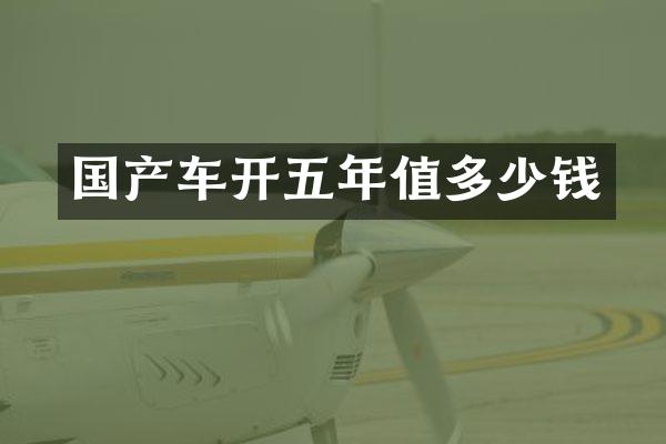 国产车开五年值多少钱