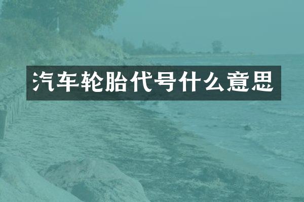 汽车轮胎代号什么意思