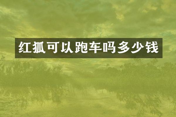 红狐可以跑车吗多少钱