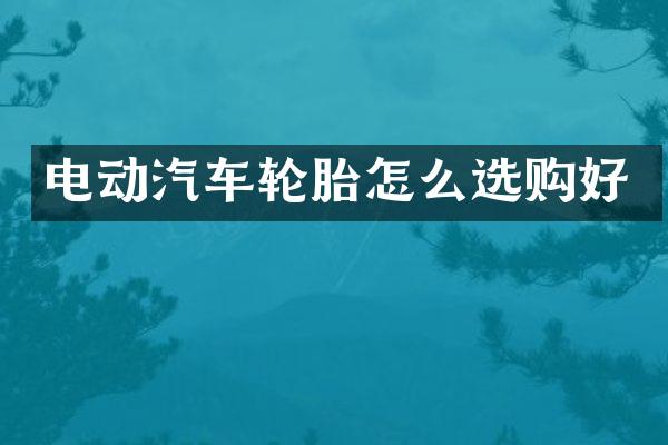 电动汽车轮胎怎么选购好