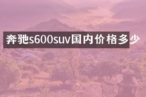 奔驰s600suv国内价格多少