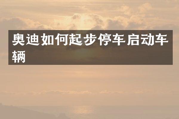 奥迪如何起步停车启动车辆