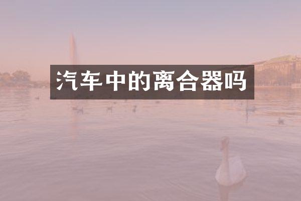 汽车中的离合器吗