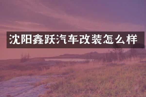 沈阳鑫跃汽车改装怎么样
