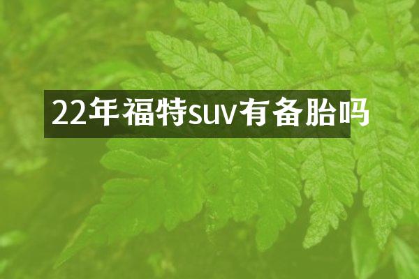 22年福特suv有备胎吗