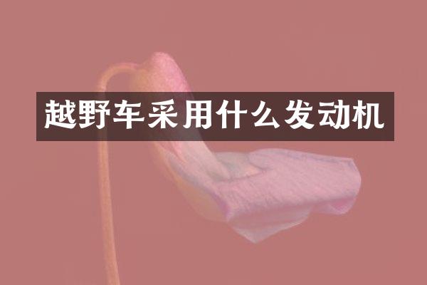 越野车采用什么发动机