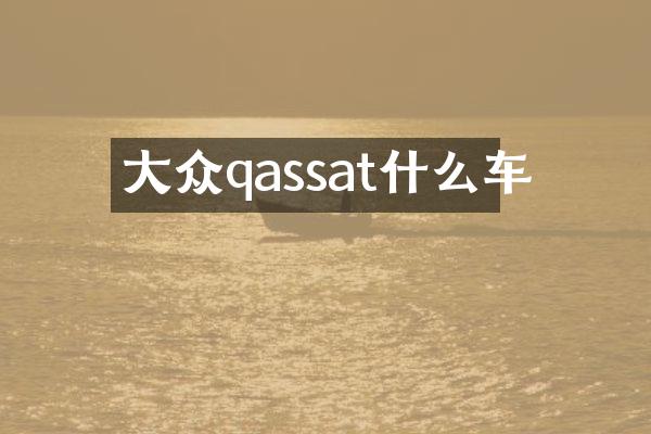 大众qassat什么车