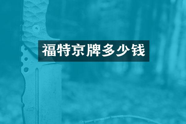 福特京牌多少钱