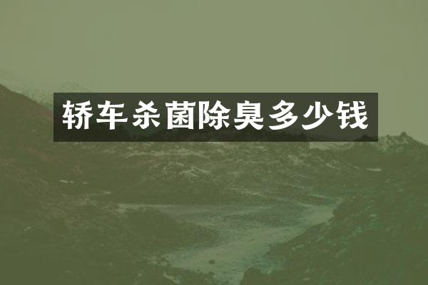 轿车杀菌除臭多少钱