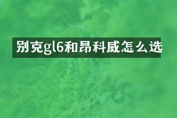 别克gl6和昂科威怎么选