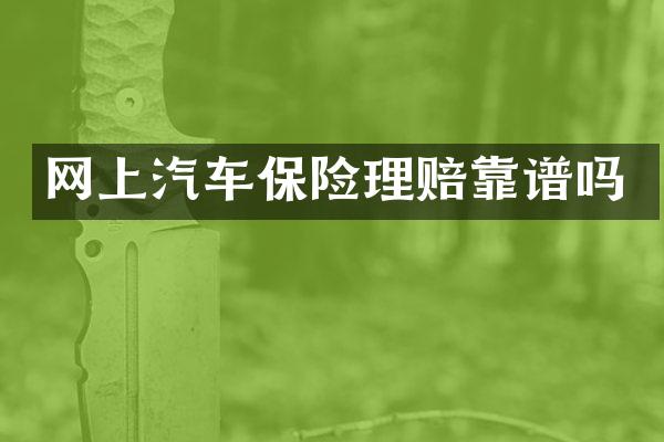 网上汽车保险理赔靠谱吗
