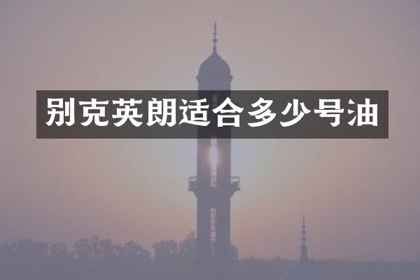 别克英朗适合多少号油