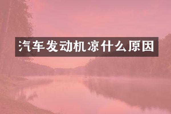 汽车发动机凉什么原因