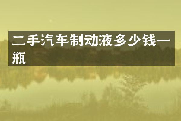 二手汽车制动液多少钱一瓶